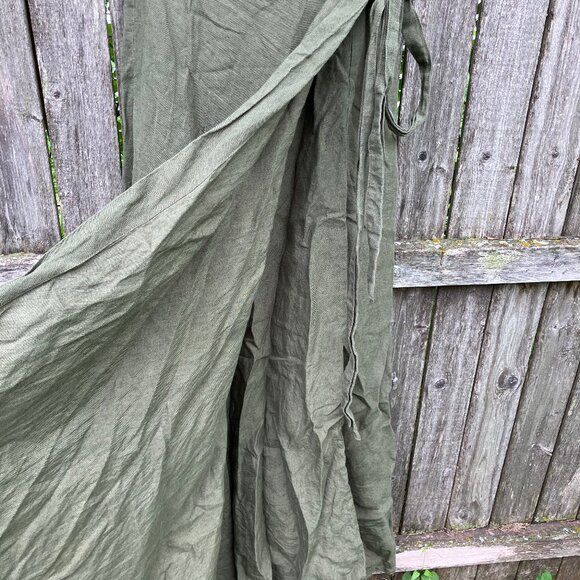 La Petite Alice Linen Wrap Skirt, L/XL - Picture 3 of 8